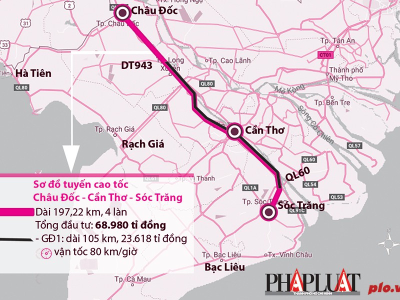Mong mỏi cao tốc Châu Đốc - Cần Thơ - Sóc Trăng